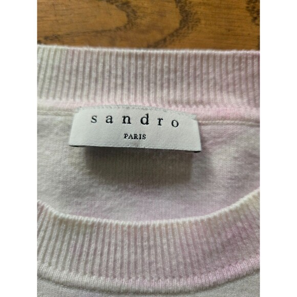 SANDRO Paris x SMILEY Originals Patch Crewneck Tie Dye Sweater Size 3/Large - Picture 2 of 8